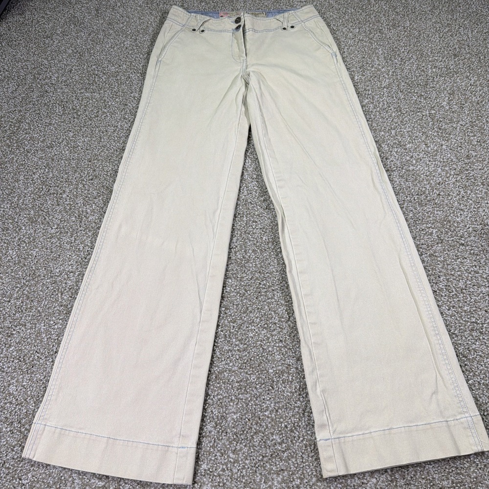 Oxygen Beige Low Rise Wide Leg Corduroy Y2k Pants Womens Size 28/31 Stretch